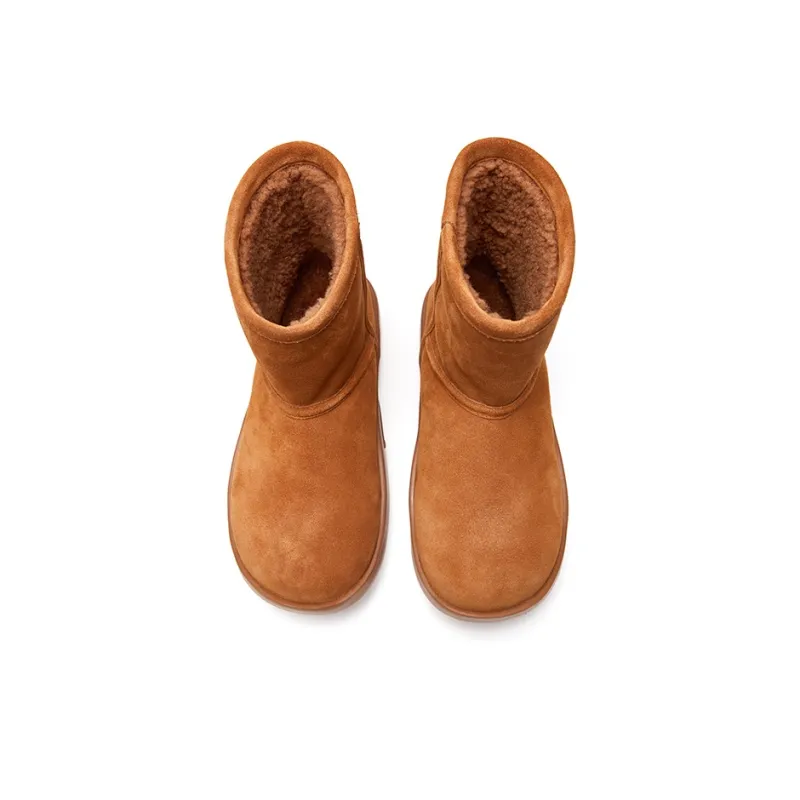 Marie Claire Short Snow Boots Women's Caramel Brown-2