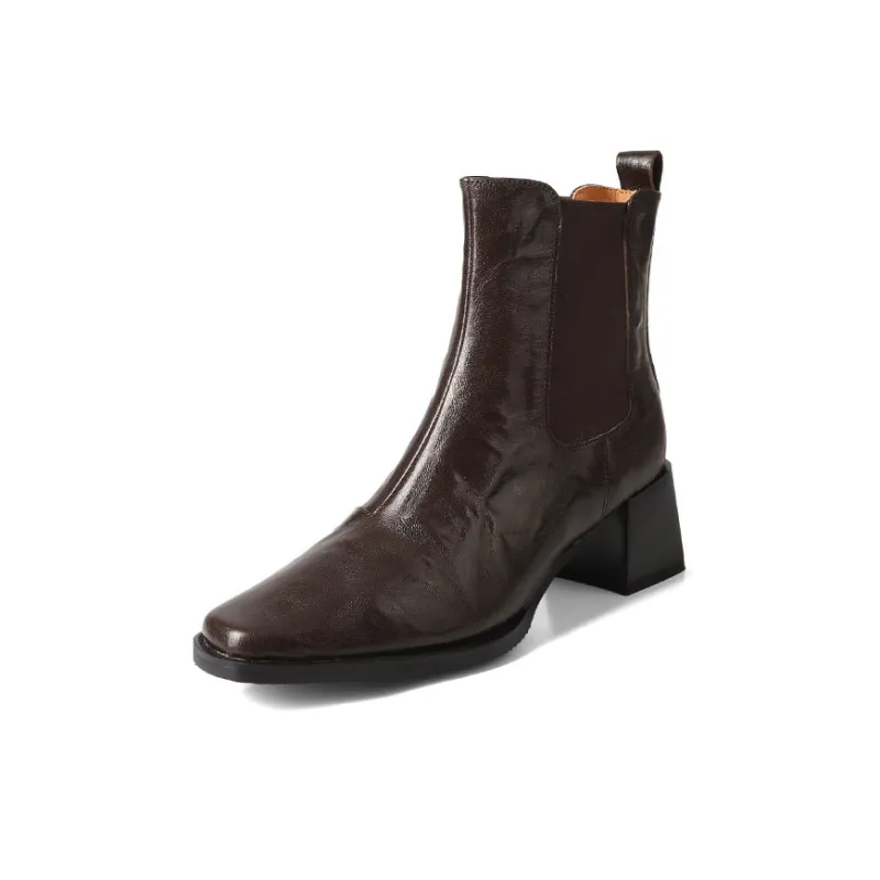 Echo&yolo Ankle Boots Women's Black/Brown-3