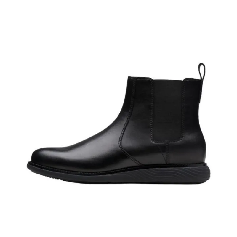 Clarks Short Chelsea Boots 2.5cm Men's Black-0