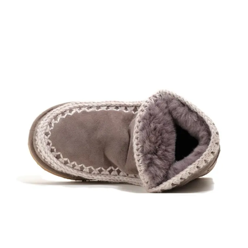 K.D.KENAZ Short Snow Boots Women's Tea Brown-2