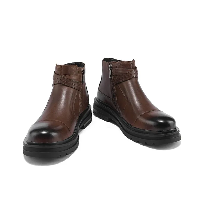 HANG TEN Ankle Boots Men Sub Sauce Black/Cambridge Brown/-10