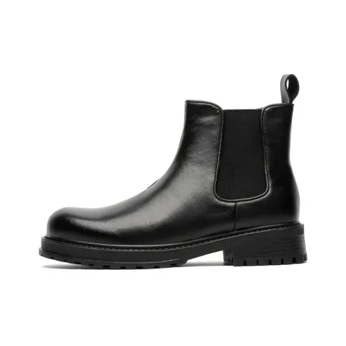 ΛOLUNKΛ Short Chelsea Boots Men's Black