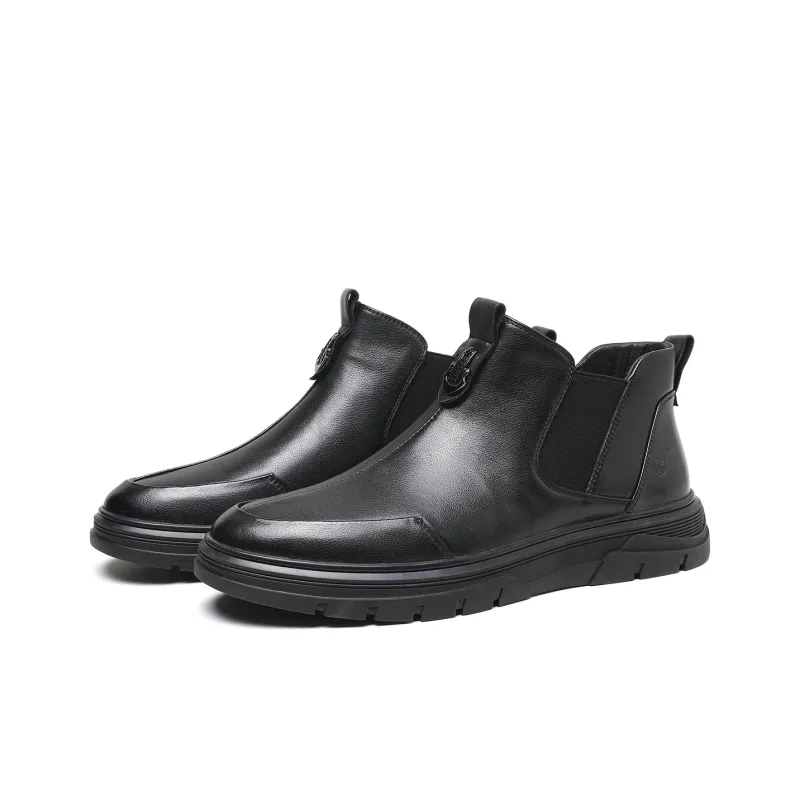 TRUMPPIPE Ankle Boots Men's Black-3