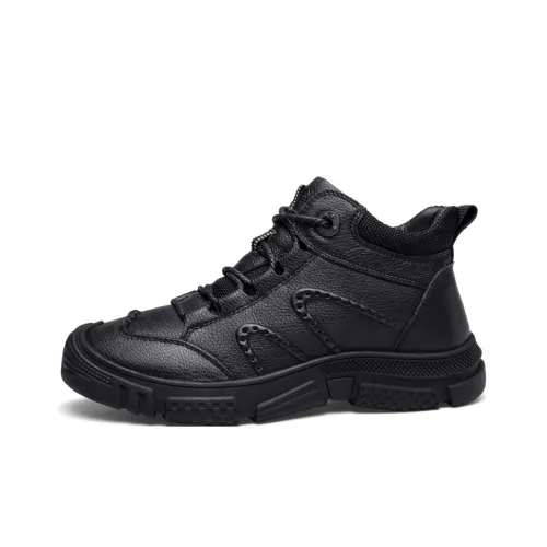Strongman 3515 Men's Shoes Winter Warm Full Wool Outdoor Hiking Shoes Slip-Resistant Insulated Shoe
