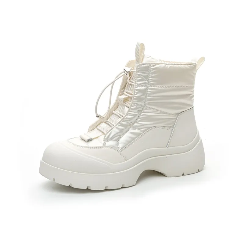 BENZI Warm Water Resistant Wear Resistant Height Increasing Slip Resistant Short Snow Boots Women's-12