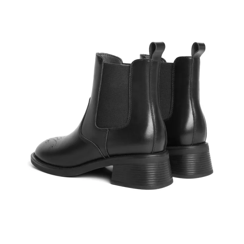 BELLE Short Chelsea Boots 4cm Women's Black-3