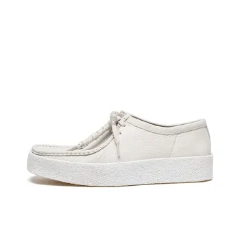 clarks Wallabee Cup White Nubuck Women's