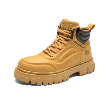 AOKANG Trend Series Warm Height Increasing Wear Resistant Slip Resistant Crew Outdoor Boots 4cm Men's Box Included