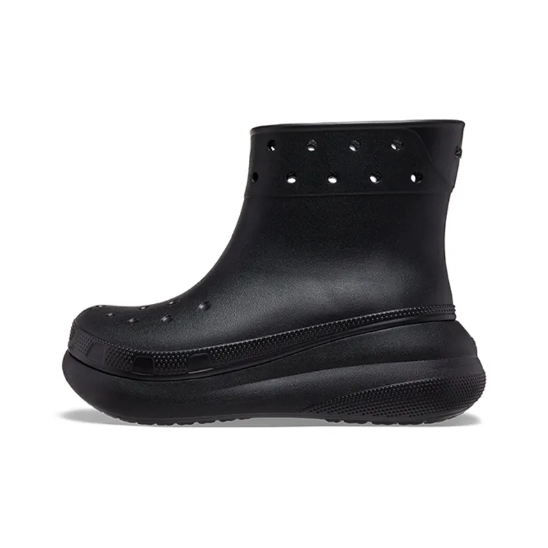 Crocs Classic Crush Rain Boot Black Women's-0