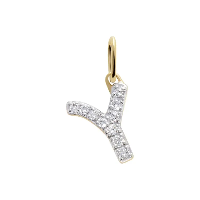Monica Vinader 14kt Yellow Gold N Charm Diamond Necklace-0