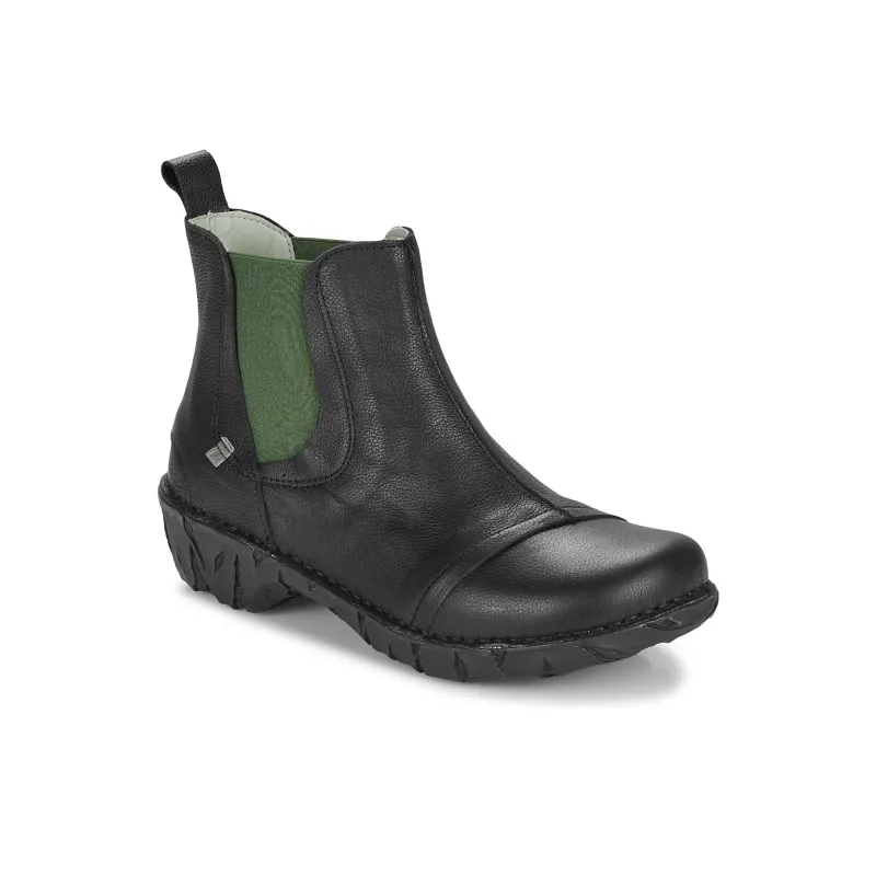 El Naturalista YGGDRASIL Short Chelsea Boots 4cm Women's Black-1