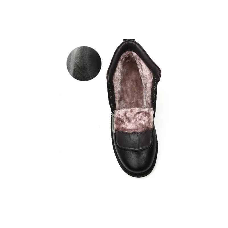 Wen Nai Martin Boot Men's Black-5
