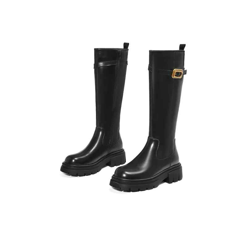 EBLAN Knee high Boots Women's Black-3