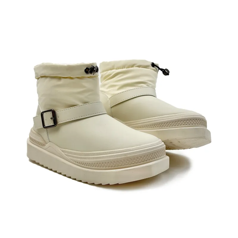 Warrior Abrasion-Resistant Slip-Resistant Short Snow Boots Women's Beige-2