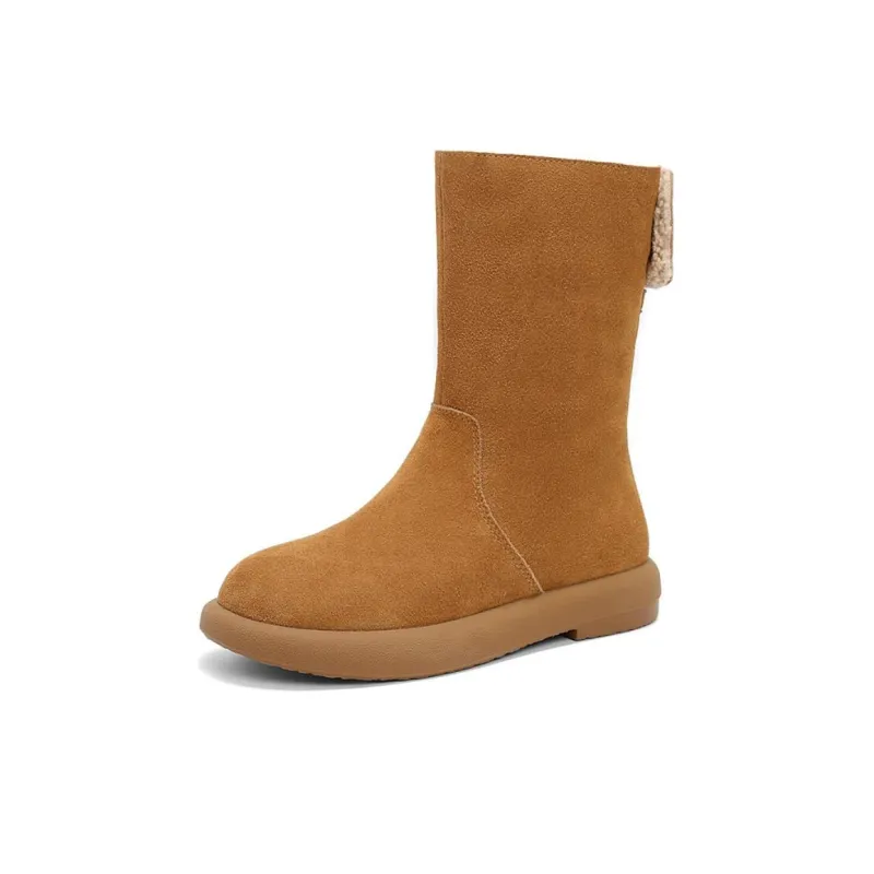 Senda Thermal Crew Snow Boots Women's Brown Yellow-2