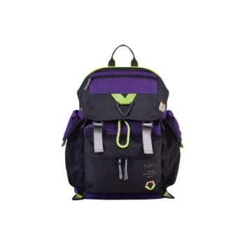 FX CREATIONS EVA Collaboration Polyester Backpack Men's Black & Purple