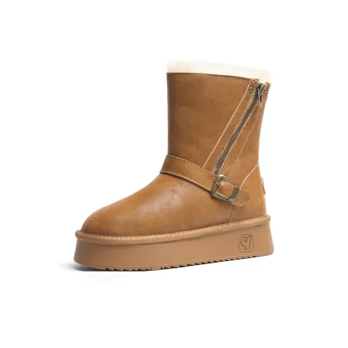 O.L Insulated Shoe Water-Resistant Wear-Resistant Height Increasing Slip-Resistant Snow Boots Women's