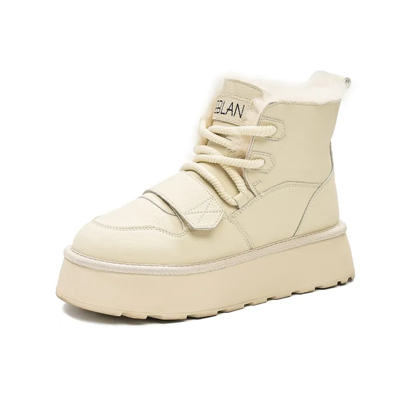 EBLAN Crew Snow Boots Women's Beige-1
