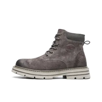 TRUMPPIPE Short Mid Calf Martin Boot Men's Camel