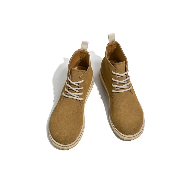 ZUWUDONG Ankle Boots Men Light Gray/Chocolate-12
