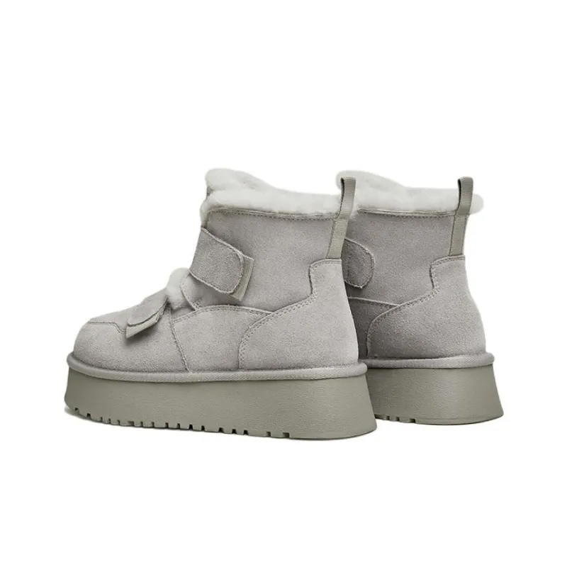 BASTO Snow Boots Women's Black/Brown/Gray-14