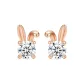Silver 925 Rabbit Stud Earrings