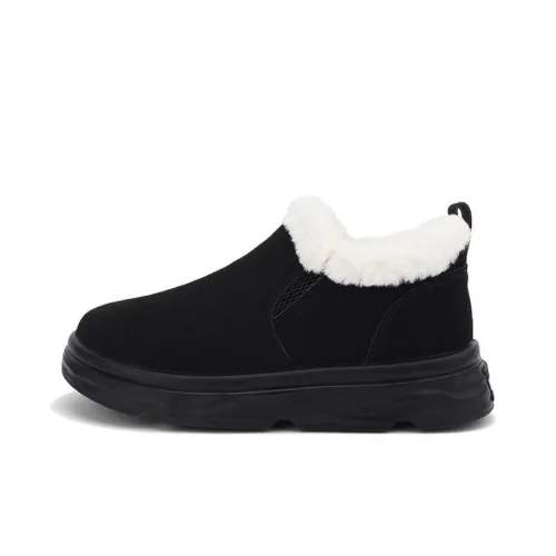 Warrior Insulated Shoe Warm Height Increasing Slip-Resistant Ankle-Length Snow Boots Women's Black
