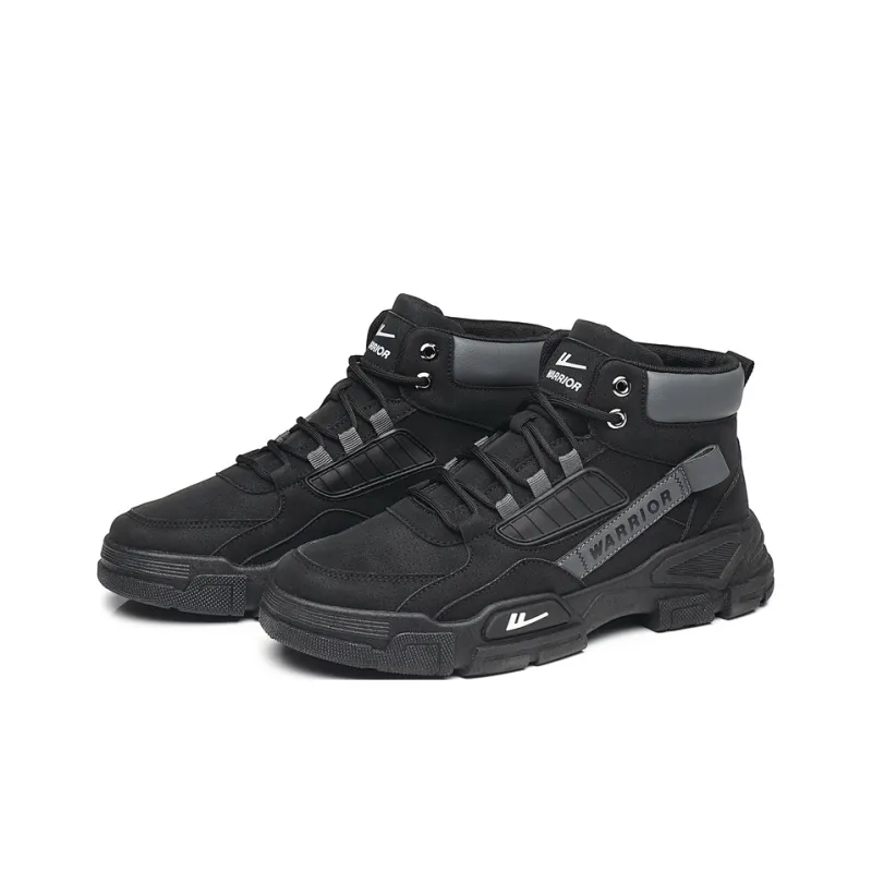 Warrior Short Mid Calf Martin Boot Men's Black-4