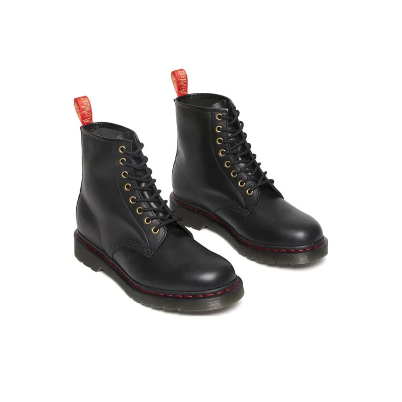 Dr.Martens 1460 Year Of The Rabbit Leather Lace Up Boots 'Black Red'-2