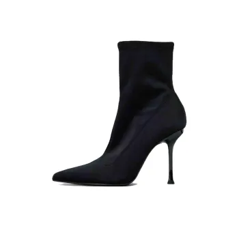 ZARA Ankle Boots 9cm Women's Black