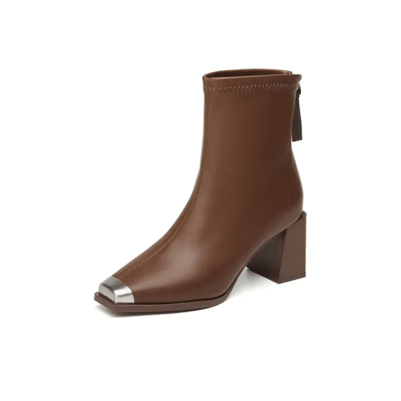 KEKAFU Ankle Boots Women's Black/Khaki/Beige-9