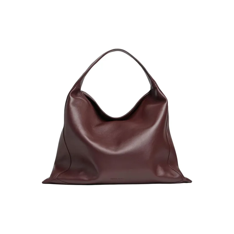 Bottega Veneta Hop Calfskin Handbag, Shoulder Bag Tubas Women's Madder Brown-0