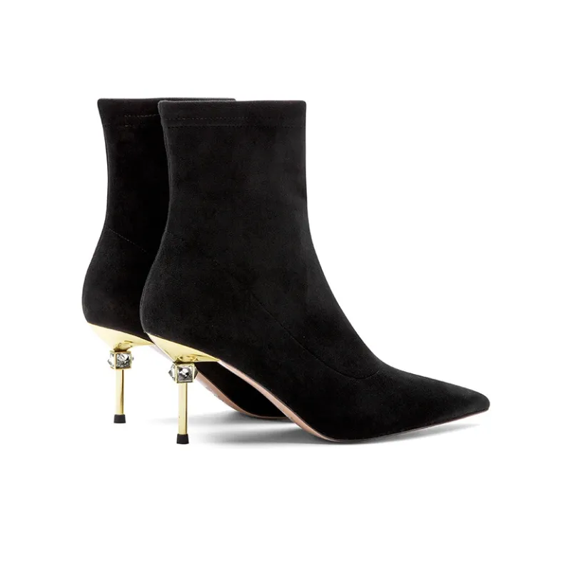 JOOC Ankle Boots Women's Sexy Black-8