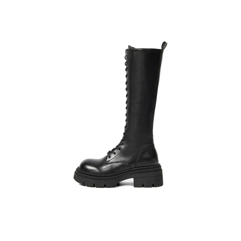 PT'SON Knee high Boots Women's Black-7