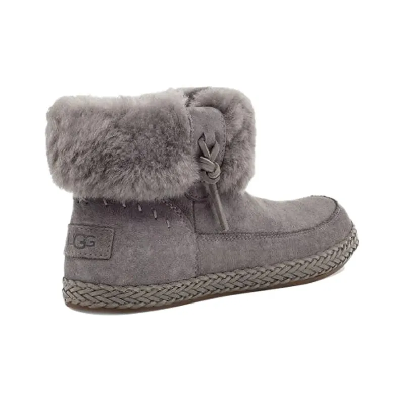 UGG Elowen Fleece Lined Snow Boots Gray Women's-3