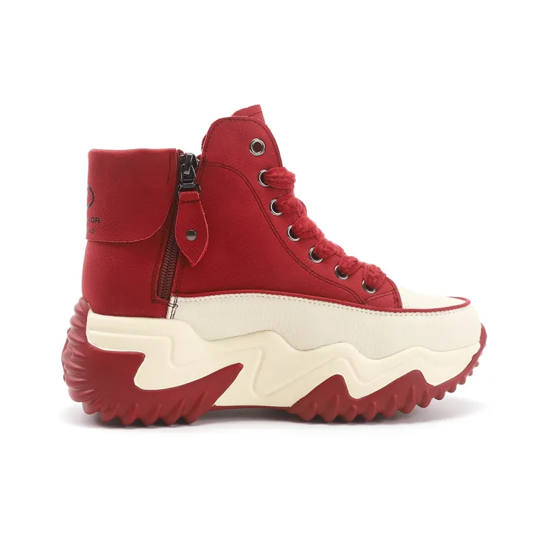 TOM TAILOR Black White Chifeng High Top Boots Thermal Abrasion Resistant Height Increasing Short Snow Boots Women's-37