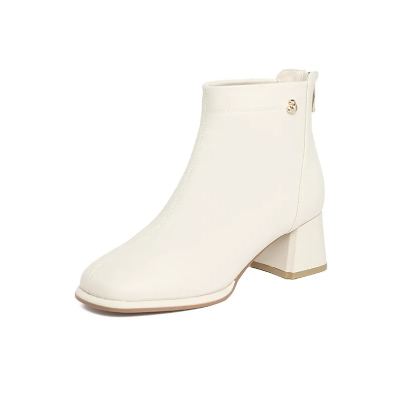 JOSINY Ankle Boots Women's Ecru/Black-12