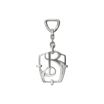 Burberry Brass Palladium Plated Keychains Unisex Silver