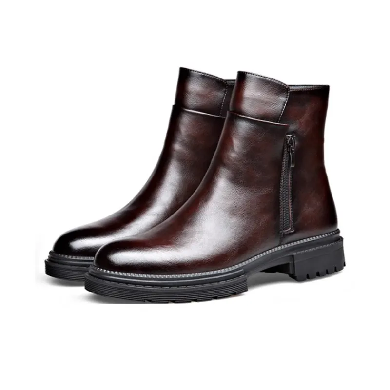 YEDANI Ankle Boots Men Black/Brown-5