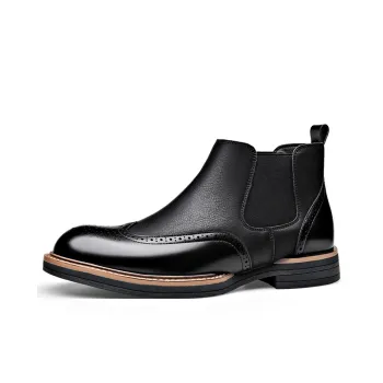 XIAOTOULANG Short Chelsea Boots Men's Black
