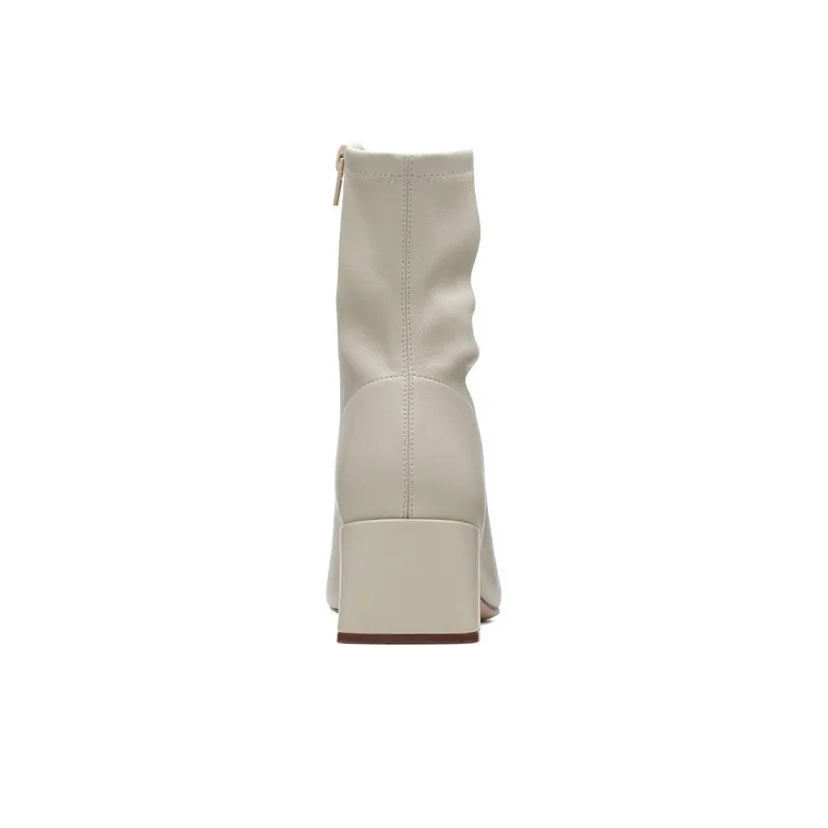 Clarks Ankle Boots Women's White-3