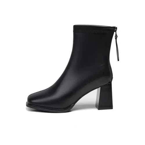 ACESC Ankle Boots Women's Black/Beige/Apricot/Brown
