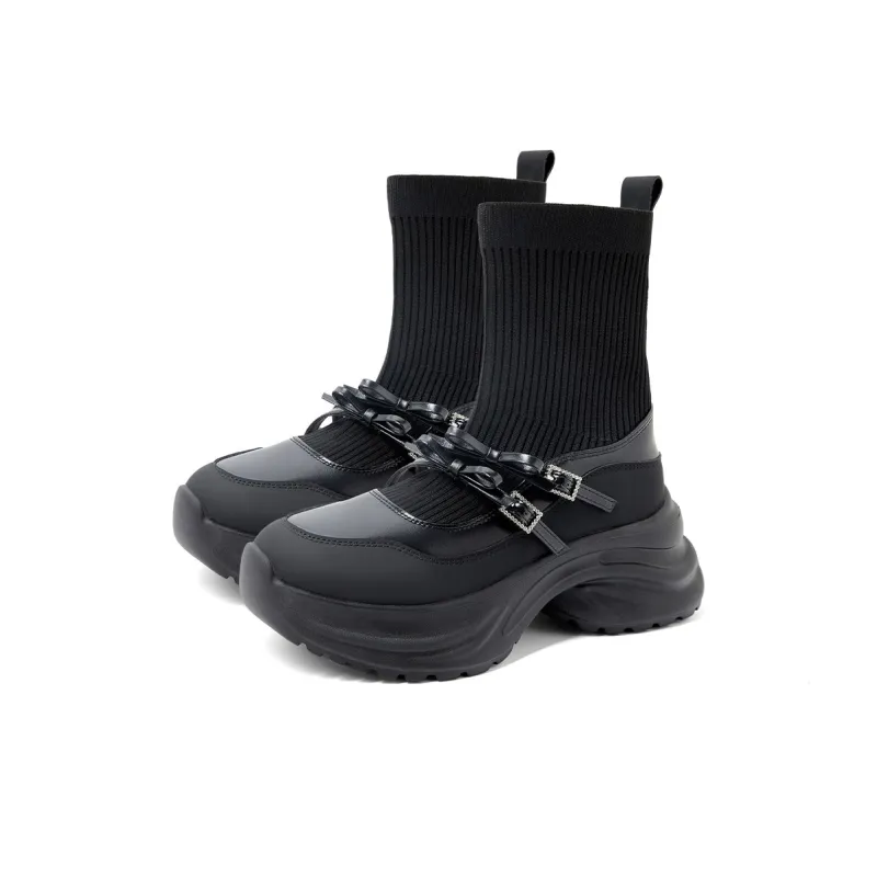 COMELY Ankle Boots Women's Black/Silver-7