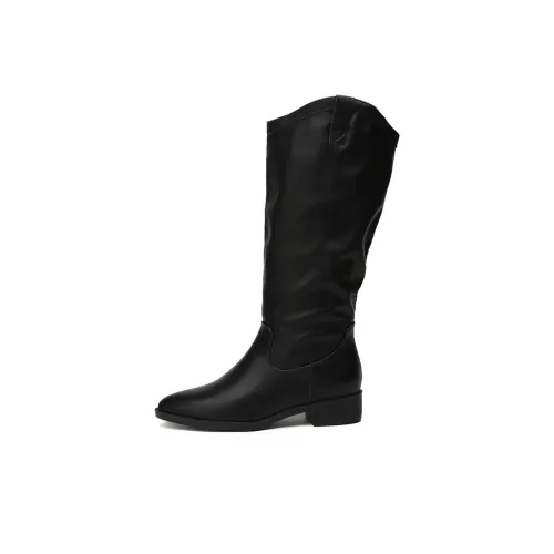 Jin Baichuan Knee high Boots 3cm Women's Black Brown