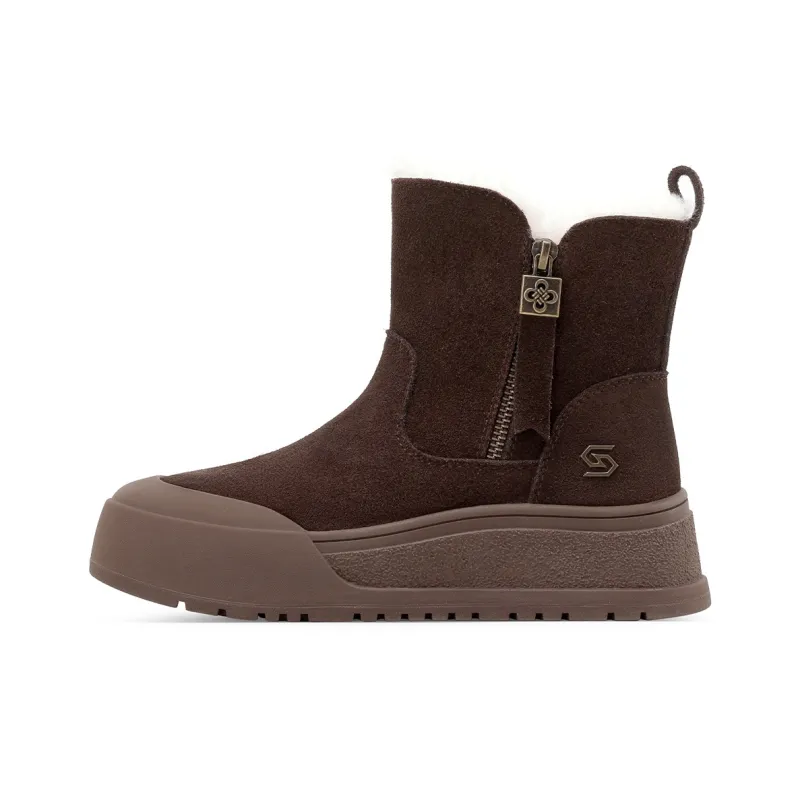ST&SAT Thermal Abrasion Resistant Height Increasing Coverage Short Snow Boots Women's-10