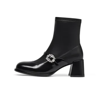 Kiss Kitty Ankle Boots Women's Black/White
