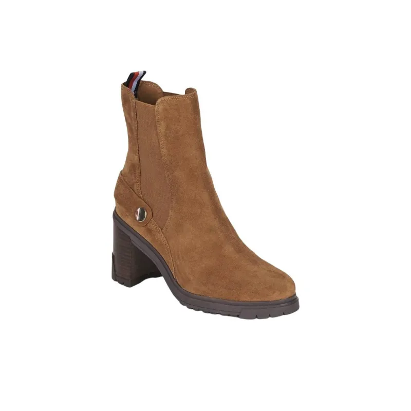 Tommy Hilfiger Crew Chelsea Boots 8cm Women's Brown-2