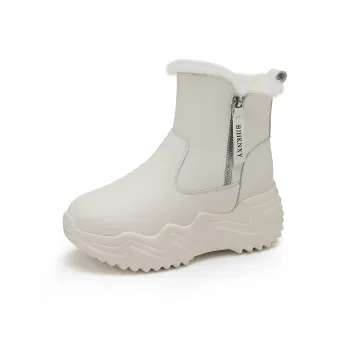 BAIJIHONG Thermal Height Increase Short Snow Boots Women's