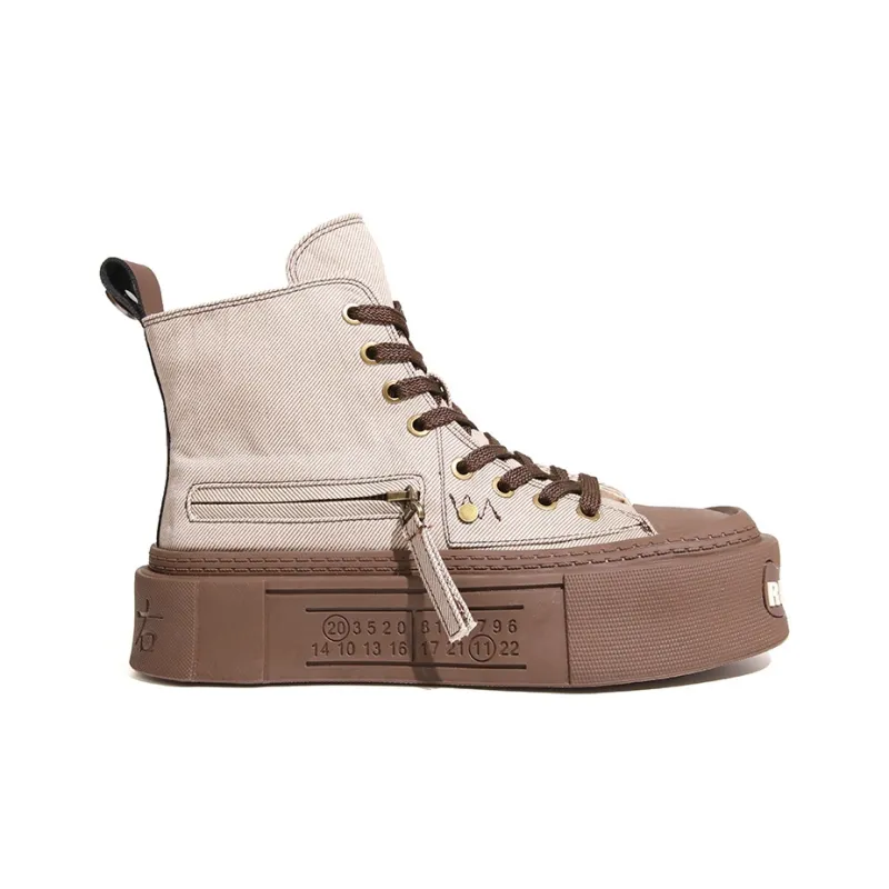 XIAOFAMIAO Ankle Boots Women's Gray/Army Green-1