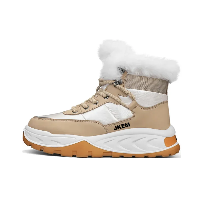 JKEM Warm Wear-Resistant Height Increasing Short Mid-Calf Snow Boots Men's-5